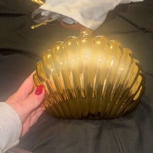 Gold Shell Clutch